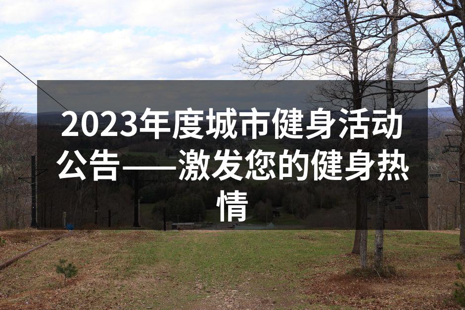 2023年度城市健身活动宣传海报